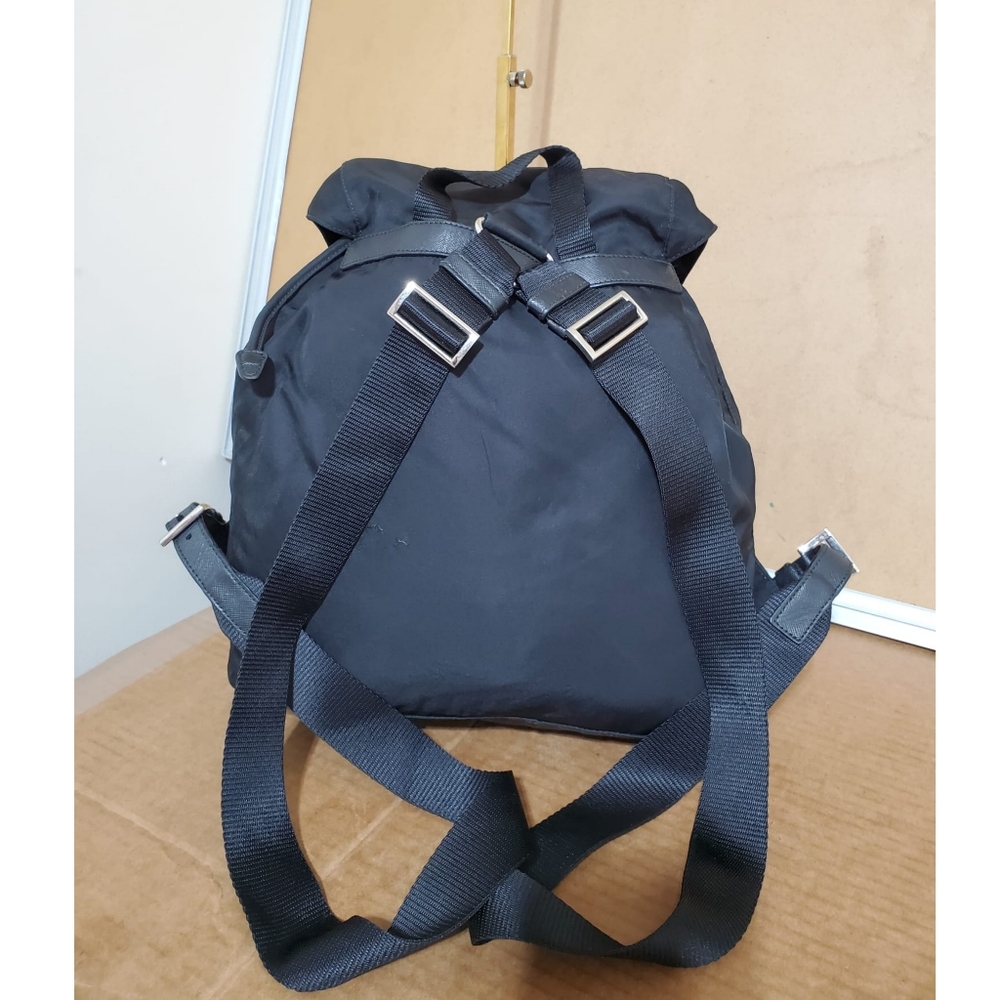 PRADA Black Tessuto Nylon Zainetto Backpack Bag - Picture 2 of 11